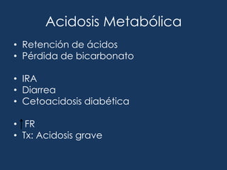 Cambios de volúmenEF:DeficienciaExcesoDéficit de Liq. ExtracelularBUNHto