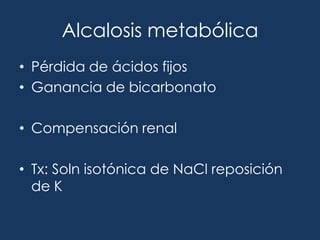 Deficiencia de volumenExtracelularTrastorno hídrico mas frecuente Pérdidas rápidas y agudasOriginan signos en SNC y cardiovasculares