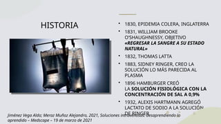 Sidney Ringer Líquidos y soluciones, liquidos de matenimiento | PPTX