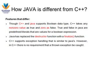 How JAVA is different from C++?
 