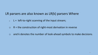 LR(1) and SLR(1) parsing | PPTX