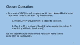 Rules Lr LR(1) and SLR(1) parsing | PPTX