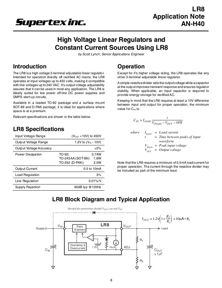 Datasheet of LR8