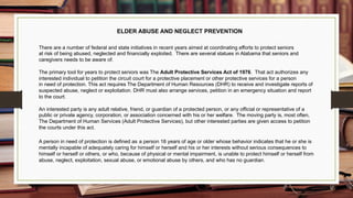 Statuary Neglect Legal Issues for Caregivers 05/21 | PDF