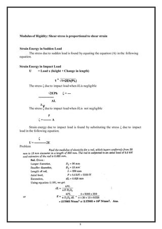 strength of materials notes and syllabus | PDF
