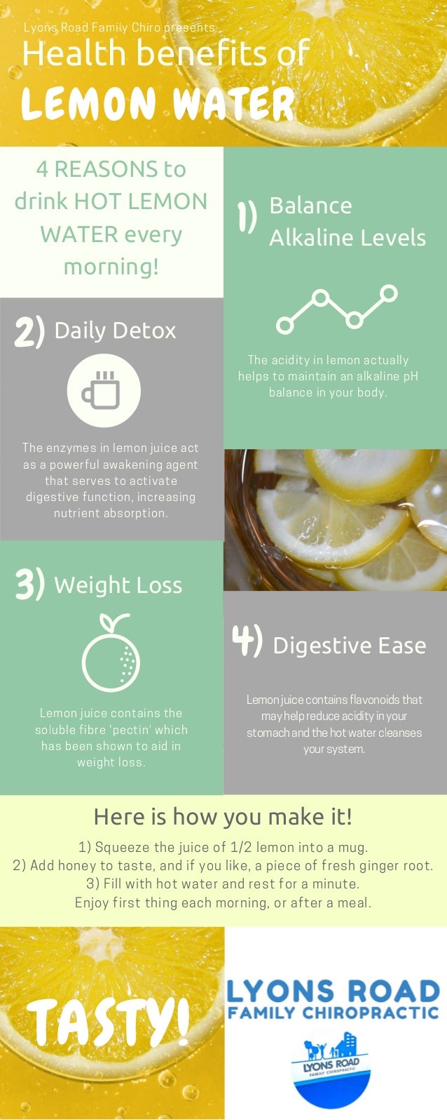 Hot Lemon Water Infographic