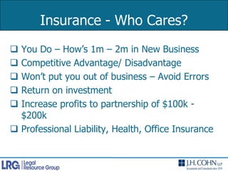 Insurance - Who Cares?You Do – How’s 1m – 2m in New Business