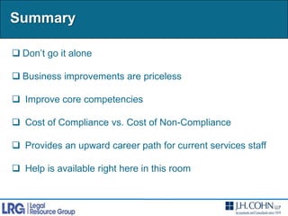Uri’s TOP 10½  Quick HitsStart Professional Liability process 90 days before renewalRule of 12 CompaniesDisability Insurance policies with your partnership agreementsValuable PapersEmployee Benefit LiabilityEngage your employees in the processEmployment Practices Liability InsuranceCheck your limitsInterview your brokerStop Contributing to insurance companies – they aren’t needy charities10.5  Post Retirement Health Insurance