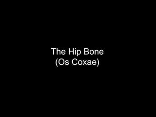 The Hip Bone
(Os Coxae)
 