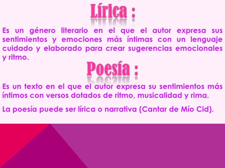 Lírica, poesía y música