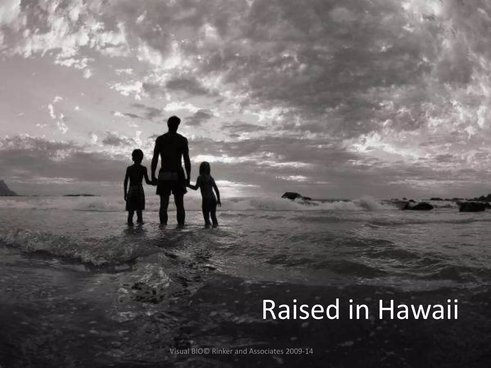 Raised in Hawaii
Visual BIO© Rinker and Associates 2009-14
 