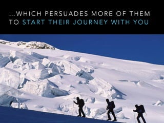… W H I C H P E R S U A D E S M O R E O F T H E M
T O S TA R T T H E I R J O U R N E Y W I T H Y O U
 
