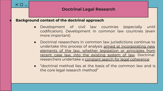 legal research methodology slide by tushar | PDF