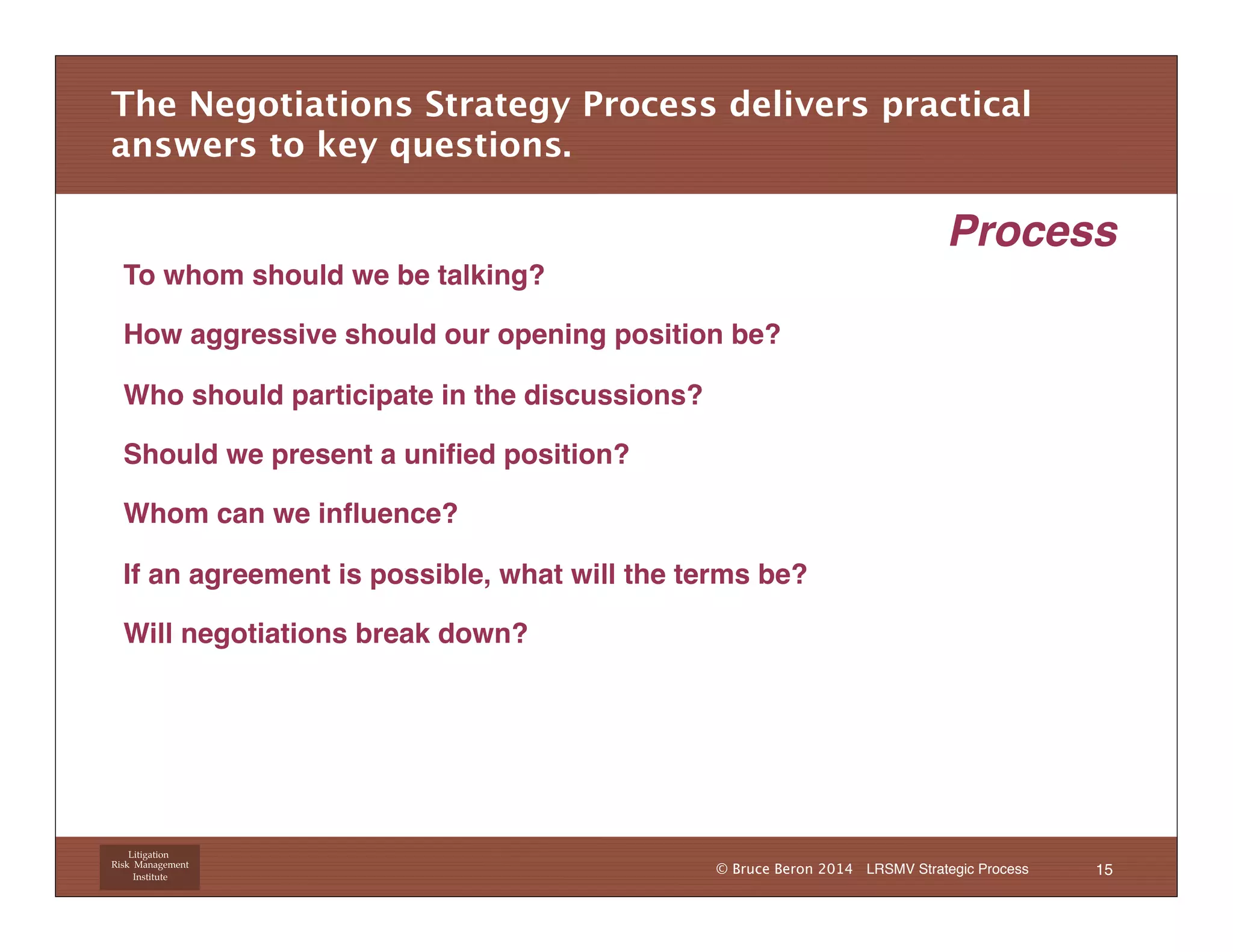 The Litigation Risk Management Approach to Strategic Litigation and ...
