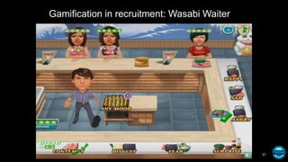 Gamification in recruitment: Wasabi Waiter
31
 