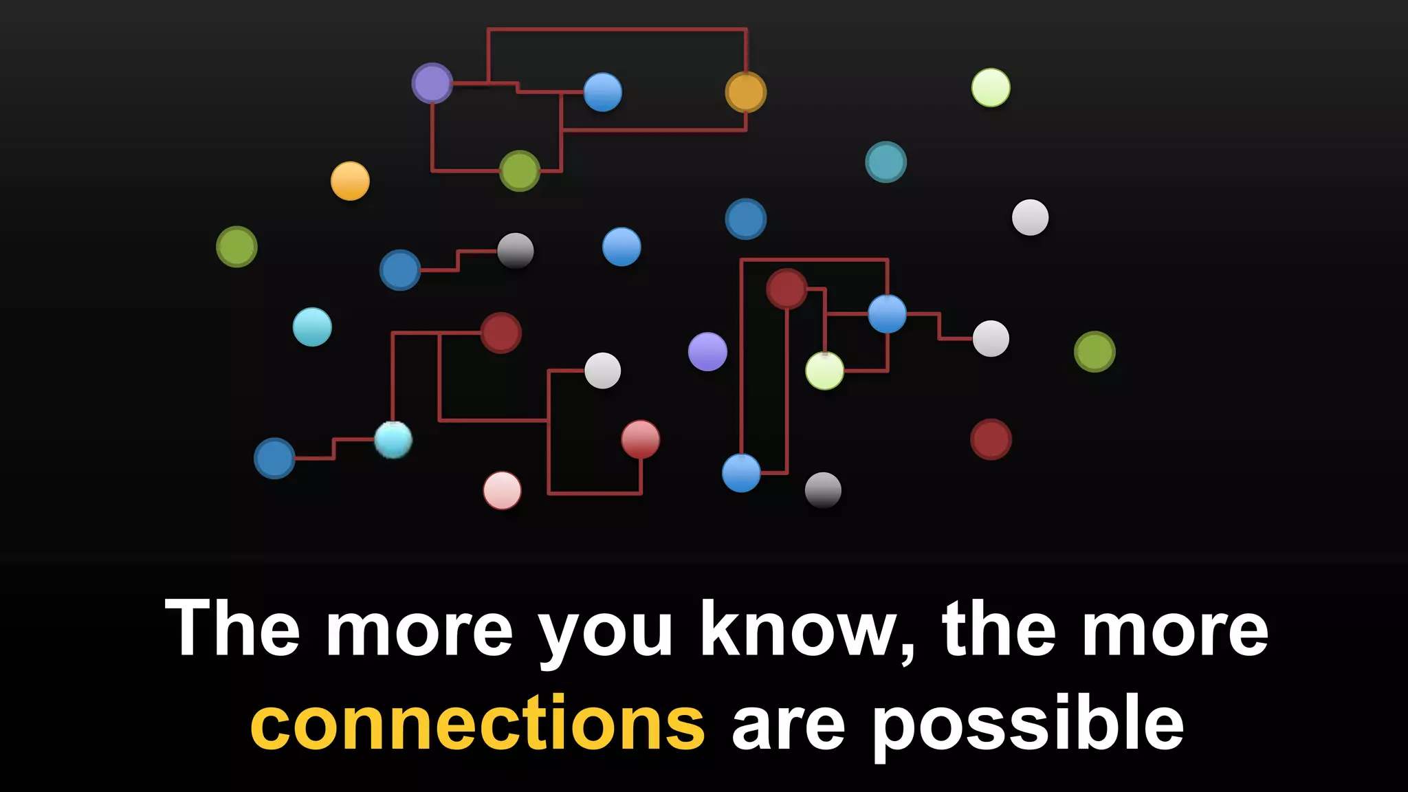 The more you know, the more
connections are possible
 