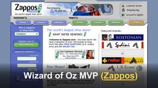 Wizard of Oz MVP (Zappos)
 