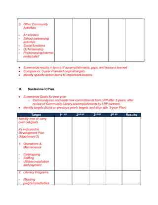 LRP - Community Progress Report Template | DOCX
