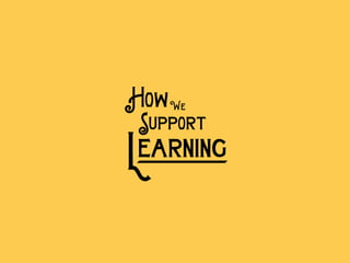 How
earning
Support
We
L
 