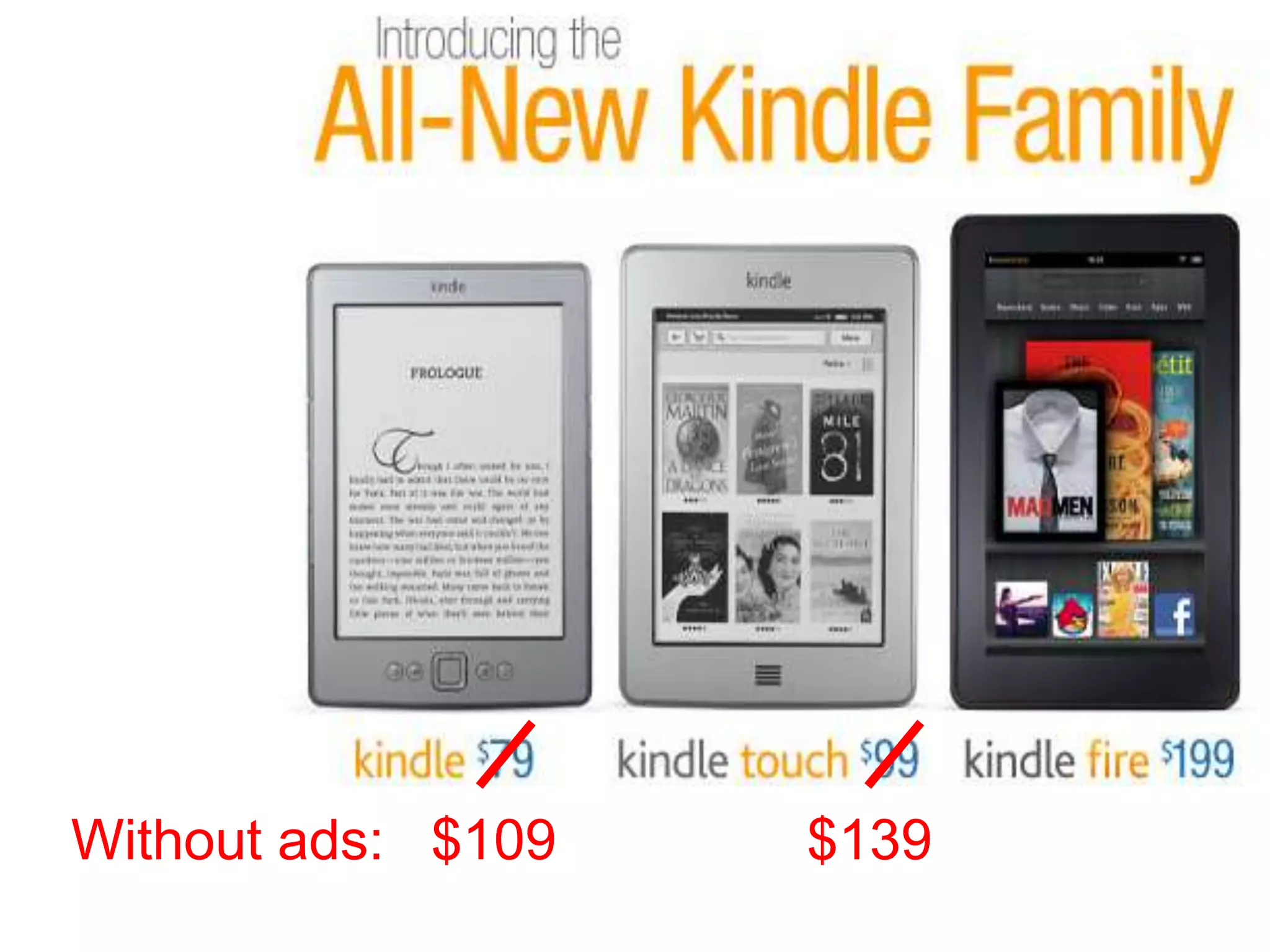 Without ads:   $109                $139