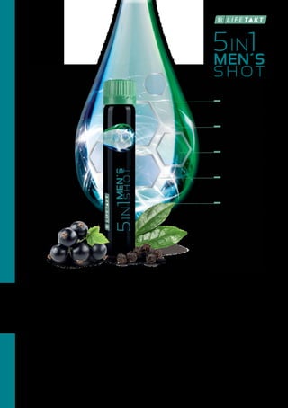 1. ΠΕΡΙΣΣΟΤΕΡΗ
ΕΝΕΡΓΕΙΑ1
3. ΠΥΚΝΑ ΜΑΛΛΙΑ3
4. ΟΜΟΡΦΟΙ
ΜΥΕΣ4
2. ΥΓΙΕΣ ΔΕΡΜΑ²
5. ΣΩΜΑΤΙΚΗ ΔΥΝΑΜΗ5
	
	
5in1 Men‘s Shot
81020
GR
132.13
CY
122.99
ΟΛΑ ΟΣΑ ΧΡΕΙΑΖΕΤΑΙ ΕΝΑΣ ΑΝΔΡΑΣ, ΣΕ ΜΙΑ
ΜΟΝΟ ΔΟΣΗ ΤΗΝ ΗΜΕΡΑ! Η ΚΑΘΗΜΕΡΙΝΗ
ΥΠΟΣΤΗΡΙΞΗ ΓΙΑ ΤΙΣ ΑΝΑΓΚΕΣ ΤΟΥ ΟΡΓΑΝΙΣΜΟΥ
ΤΩΝ ΑΝΔΡΩΝ.
1 | 5in1 Men‘s Shot | 81020 | GR 132,13 € (17,62 € ανά 100 ml) | CY 122,99 € (16,40 € ανά 100 ml) | 30 x 25 ml
2 
| Beauty Σετ 2 τεμ. (με ελεύθερη επιλογή) | 81032 | GR 209,99 (14,00 € ανά 100 ml) | CY 196,49 € (13,10 €
ανά 100 ml) | 2 x (30 x 25 ml)
Βιταμίνες, μέταλλα, αμινοξέα, κολλαγόνο και αντιοξειδωτικά από πράσινο τσάι και μαύρο
φραγκοστάφυλο, για ενέργεια, υγιές δέρμα, μαλλιά και μύες.
 