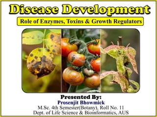 Presented By:
Prosenjit Bhowmick
M.Sc. 4th Semester(Botany), Roll No. 11
Dept. of Life Science & Bioinformatics, AUS
Role of Enzymes, Toxins & Growth Regulators
 