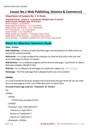Ls-No-1 Web Publishing Notes.pdf 12th information technology chapter 1 ...