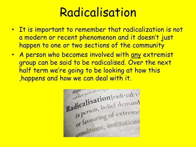 Intro to radicalisation | PPT