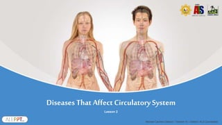 Lesson 2
Diseases That Affect CirculatorySystem
Michael Cachero Gelacio / Teacher III – District I ALS Coordinator
 