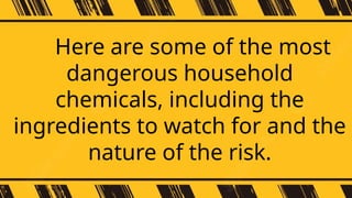 hazards of common substances and mixtures at work | PPTX