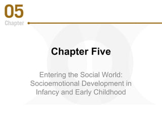 Chapter Five 
Entering the Social World: 
Socioemotional Development in 
Infancy and Early Childhood 
 