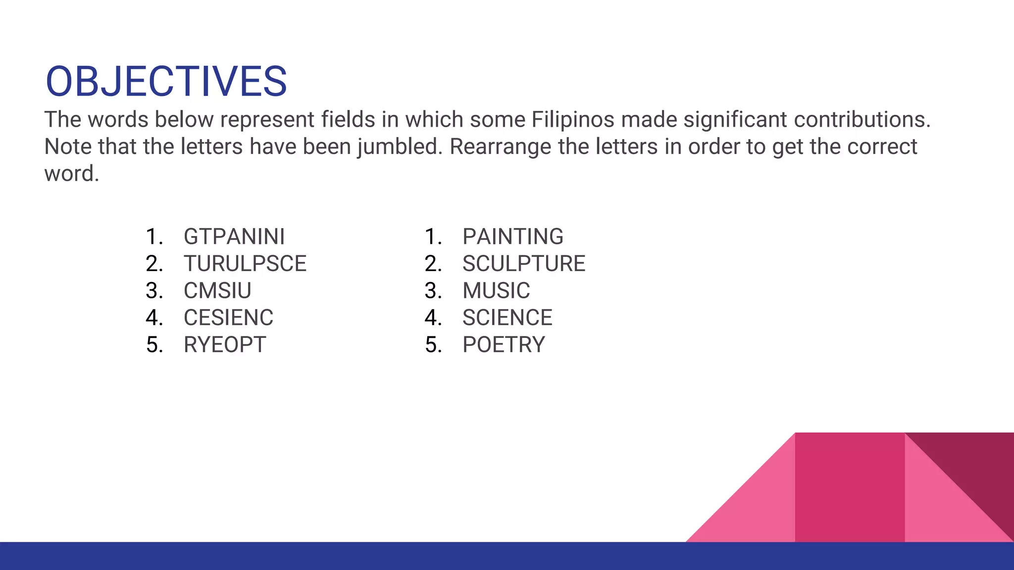 LS 5 World Renowned Filipinos | PPTX