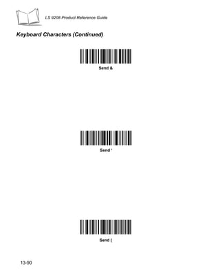 LS 9208 Product Reference Guide



Keyboard Characters (Continued)




                                    Send &




                                     Send ‘




                                     Send (




 13-90
 