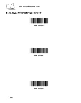 LS 9208 Product Reference Guide



Send Keypad Characters (Continued)




                                 Send Keypad 6




                                 Send Keypad 7




                                 Send Keypad 8




 13-134
 