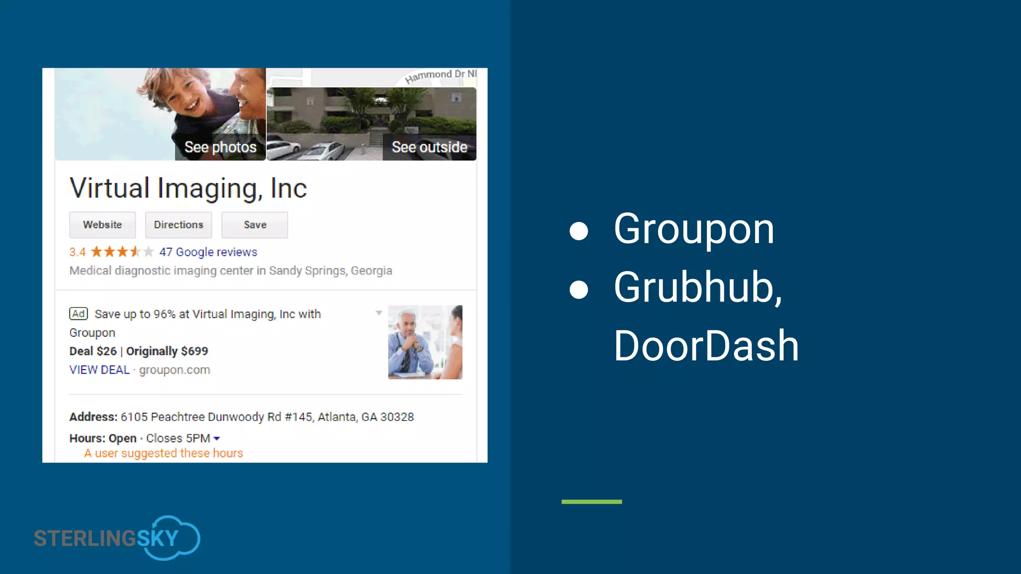 ● Groupon
● Grubhub,
DoorDash
 