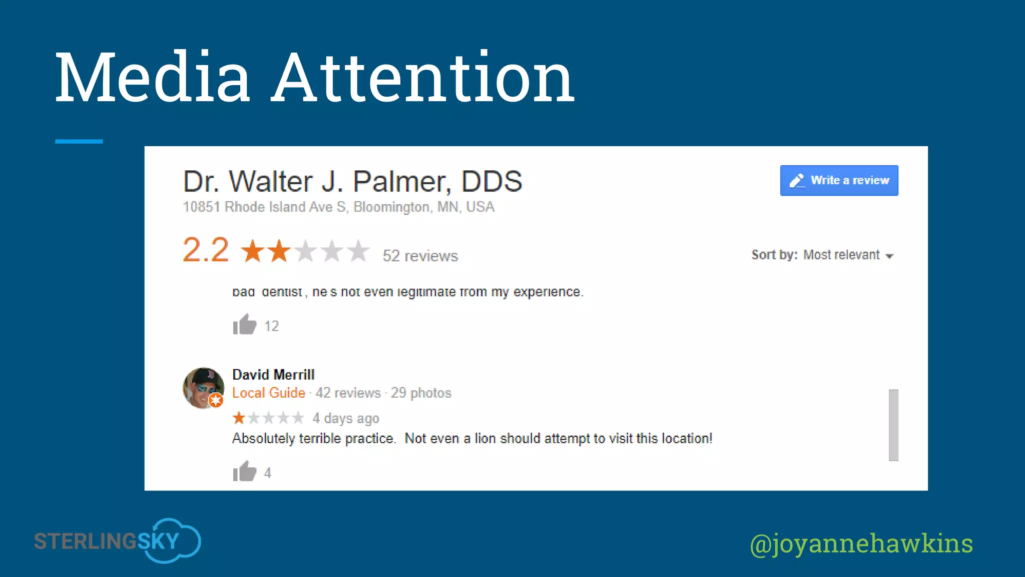 @joyannehawkins
Media Attention
 