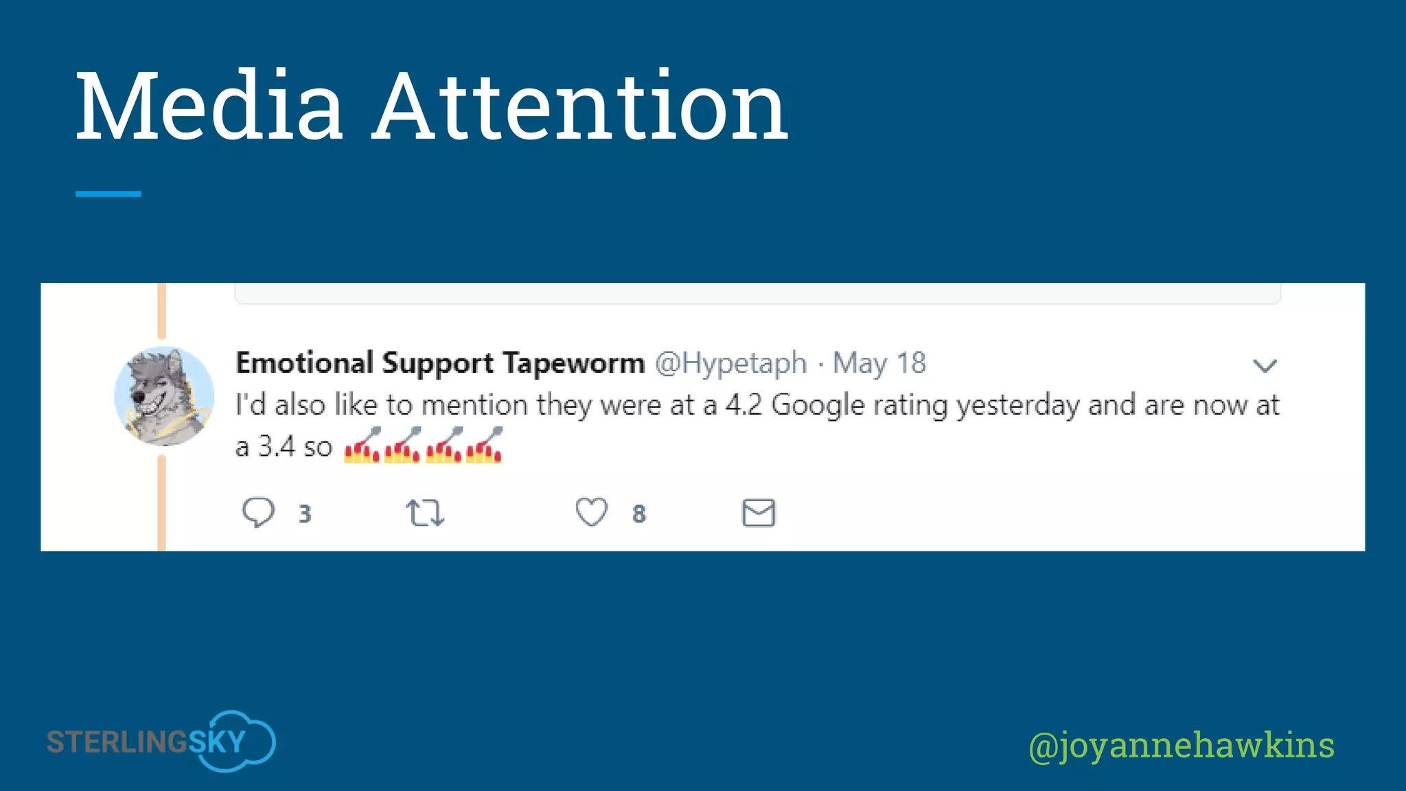 @joyannehawkins
Media Attention
 