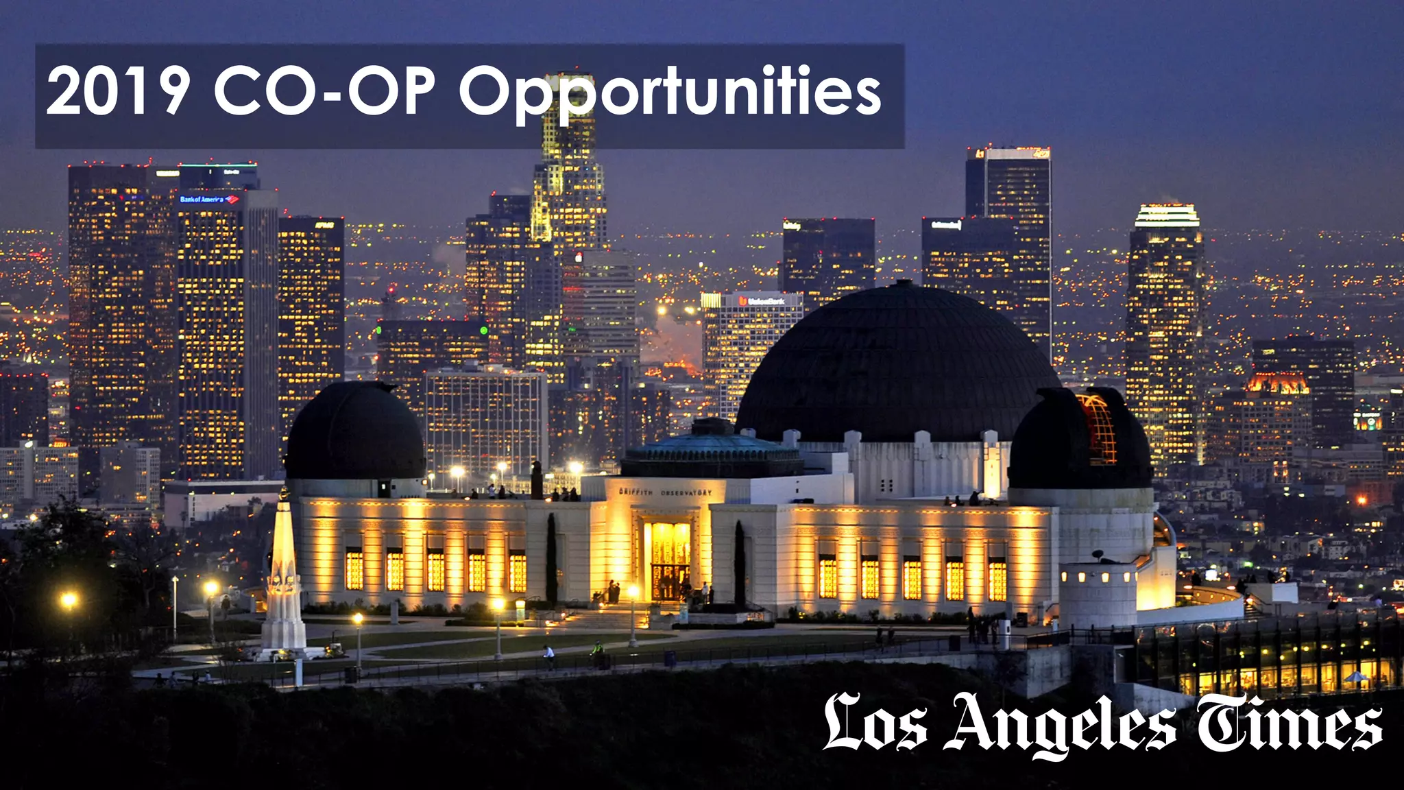 2019 CO-OP Opportunities
 