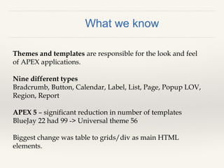 Apex 5.1 migration and templates - APAC webinar tour | PPT