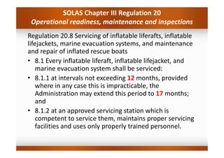 Solas Chapter Three LIFE SAVING APPLIANCES by Capt Aung Myin Moe | PDF