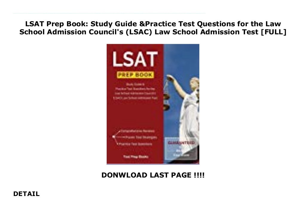 LSAT Prep Book Study Guide & Practice Test Questions for the Law