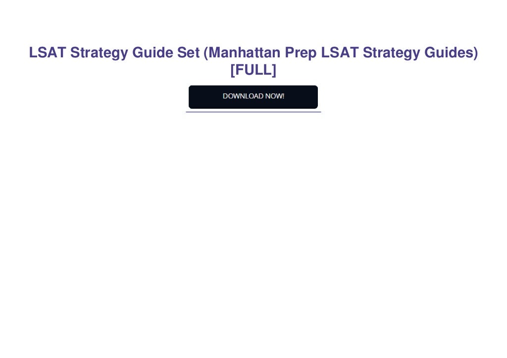 LSAT Strategy Guide Set (Manhattan Prep LSAT Strategy Guides) [FULL]