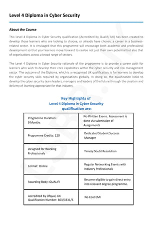 level 4 cyber security course