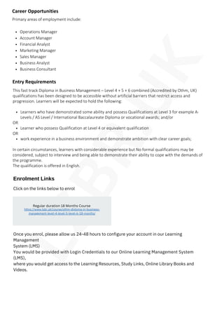 Combined Level 4 + Level 5 + Level 6 Diploma in Business Management ...