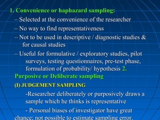 Sampling methods in medical research | PPT