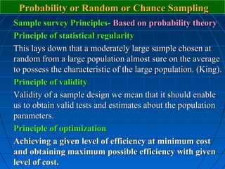 Statistical Regularity Sampling methods in medical research | PPT