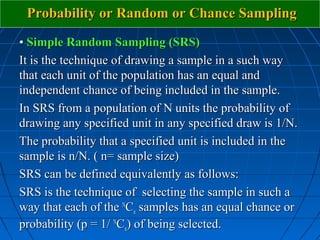 Sampling methods in medical research | PPT