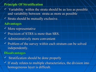 Strata Method Stocking Sampling methods in medical research | PPT