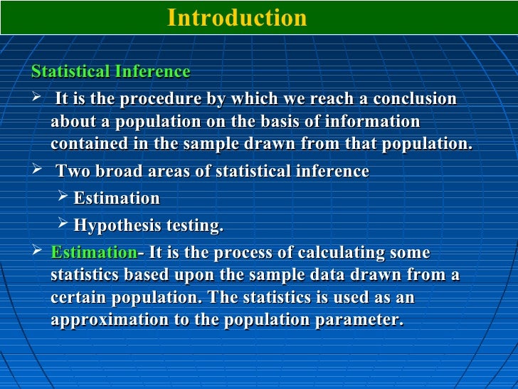 Inferential statistics-estimation