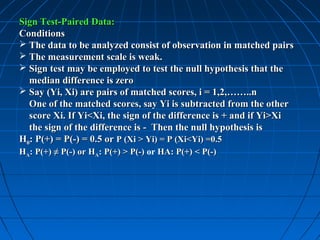 Nonparametric and Distribution- Free Statistics _contd
